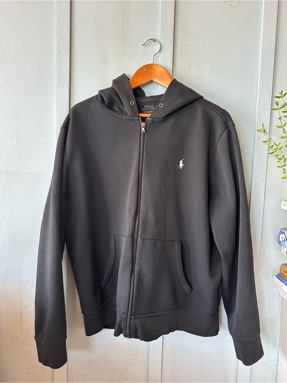 Polo Ralph Lauren Black Double-Knit Full-Zip Hoodie - Picture 6 of 13